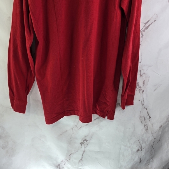 Duluth T Shirt Men Small Red Long Sleeve Heavyweight Cotton Longtail Crew - Picture 7 of 11